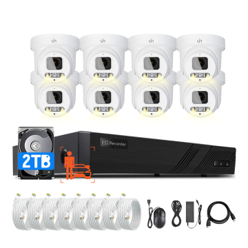 Poe Kit 8CH 4K NVR Kit with 6MP/8MP Cameras - Human and Vehicle Detection