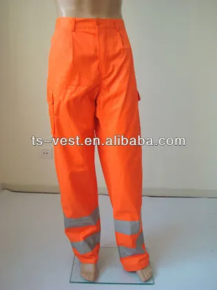 EN471-2008 Cotton/Polyester 60/40 Weight 230 g/m3 Fireman Safety Reflective Trousers