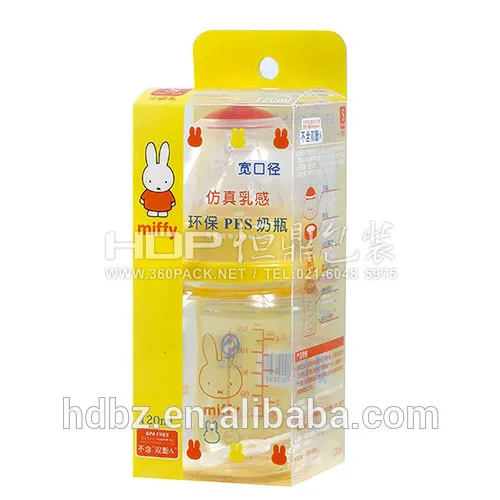 Customized 12oz baby feeding bottle packaging box