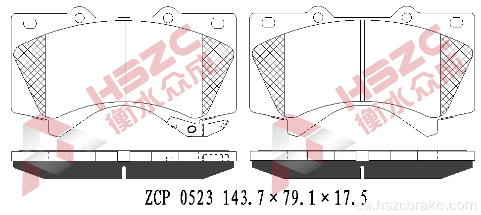 Padera de freno de cerámica FMSI D1303 para Toyota