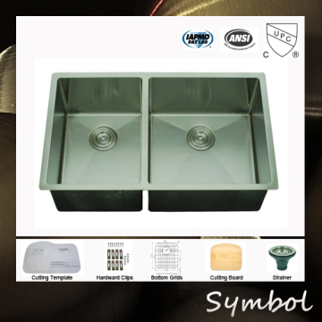 Snow White Satin Finish Handmade SUS304 Sink