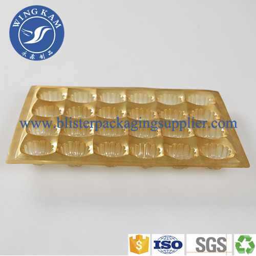 Recyclable Gold PET Plastic Chocolate Tray