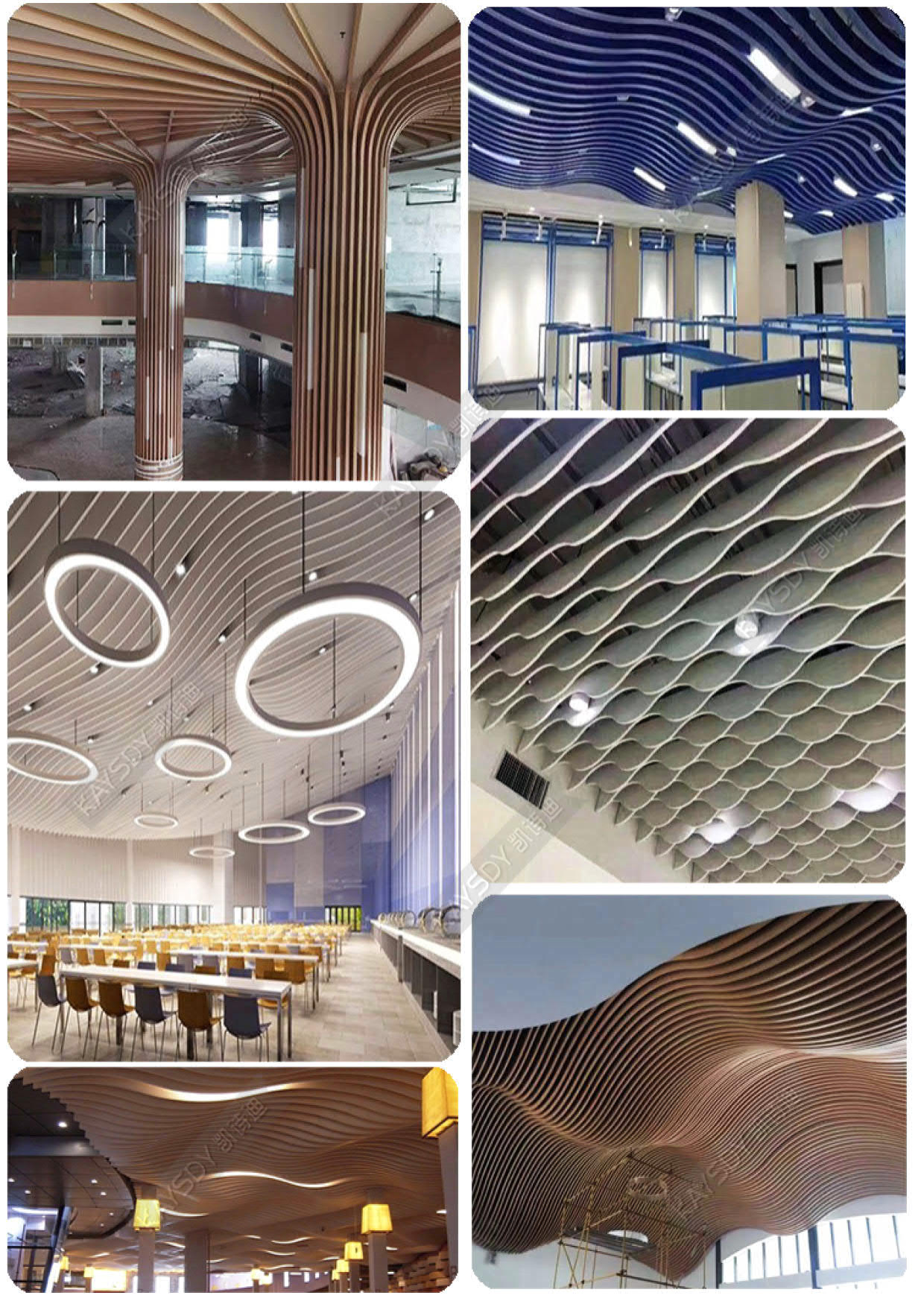 Aluminum 3d Wave Design Cladding Metal Sheets For Building Facade And ...