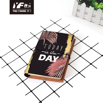 Custom Today هو The Day Style PU Cover Bookboor مع حزام مرن مذكرات جلدية صغيرة