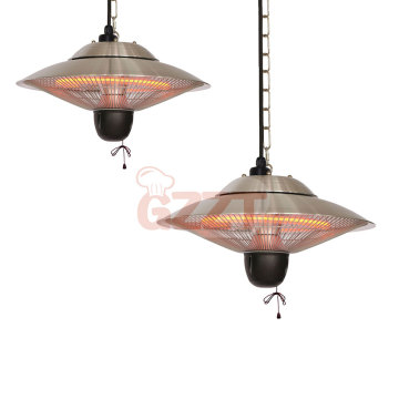 Stainless Steel Patio Umbrella with Electric Heating - Remote Control, 1500w