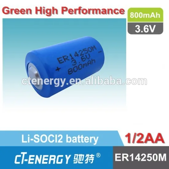 High performance type 3.6V Li-SOCI2 type ER14250m battery