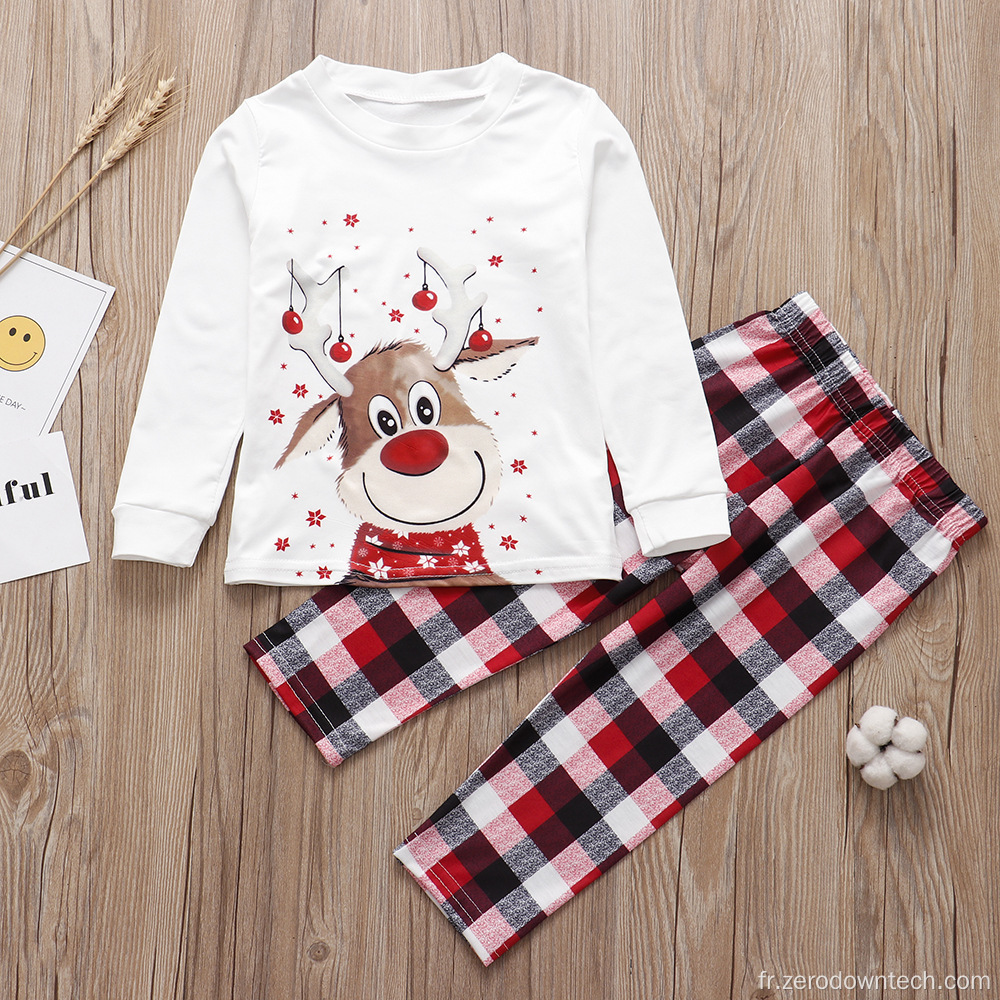 Ensembles de pyjama de Noël à la mode pour ensemble de pyjama à rayures