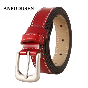 Wholesale High Quality Full Grain Leather Belts for Ladies: Stylish Genuine Leather Waist Belts with Pin Buckles
