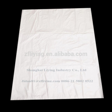 60x60cm flat top white plain plastic bag 25mic, 50pcs/bundle