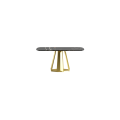 Mesa de comedor negro rectangular moderno de lujo