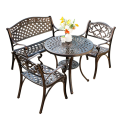 Outdoor cast aluminum tables and chairs