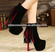 High Quality PU Fashion Womens ankle boots Tassels shoes