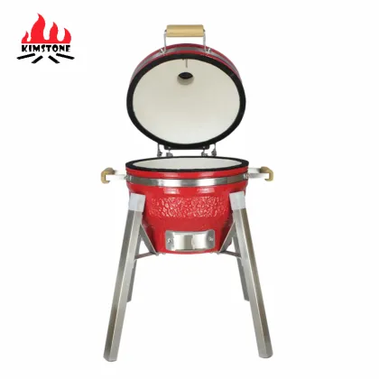 Big Masterbuilt Oval 15 Deflector Rotisserie Grill with Lid - KIMSTONE Kamado Grill for Pizza and Outdoor Cooking