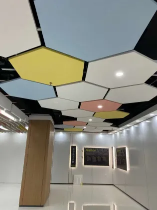 Suspended cloud acoustic panel Sound absorbing body