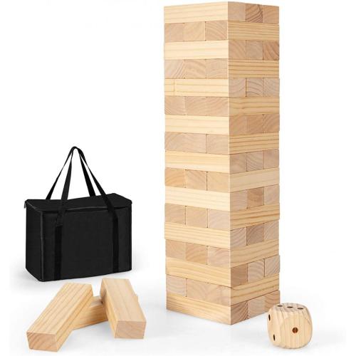 Gigante Tumbling Timble Timber Brinquedo Bloco De Madeira Empilhamento Jogo