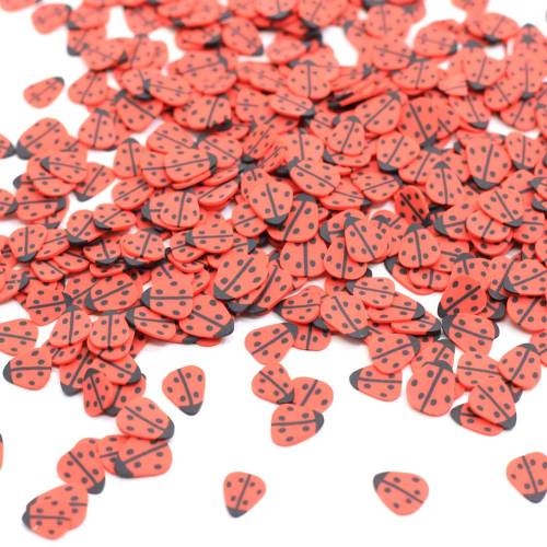 Newest Simulation Coccinella Septempunctata Polymer Caly Slice Sprinkles For Nail Art Decoration And Artificial Diy Accessories