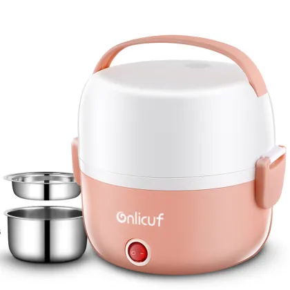 Portable 1.5L Electric Heating Lunch Box & Rice Cooker