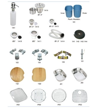 Stainless steel sink accessory drainer and fixing clip