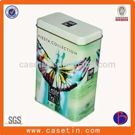 vintage metal tins , tall metal tin , rectangular metal tins