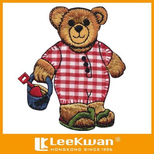 OEM custom teddy bear embroidery patch