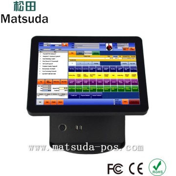 factory supply15 inch touch screen point of sale computer with costomer display