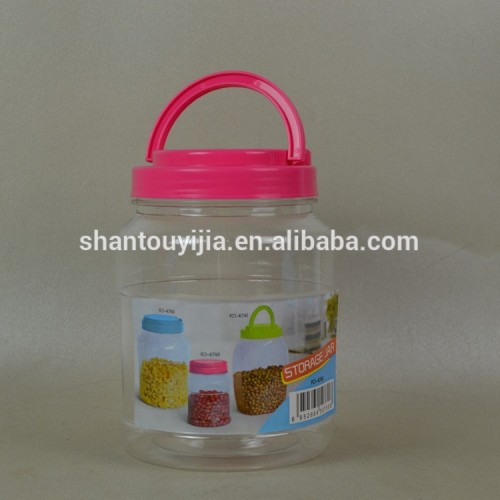 Transparent Plastic candy jar with handle