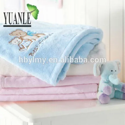 Soft absorbent terry towel with embroider little bear