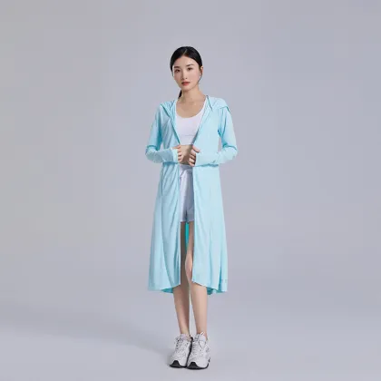 Women's Ice Silk Sunscreen Coat and Breathable Hat - Custom Sportswear