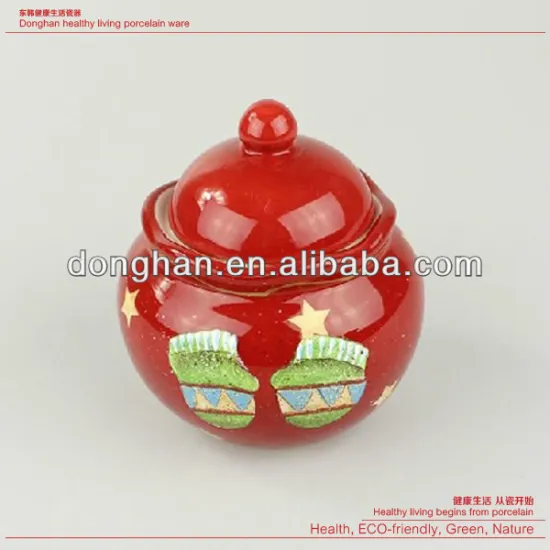 Christmas sugar jar for wholesale price made in china