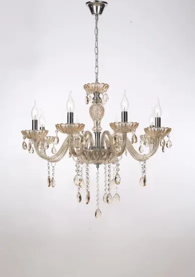 European style Customizable Crystal Chandelier Pendant Light Fixture Champagne