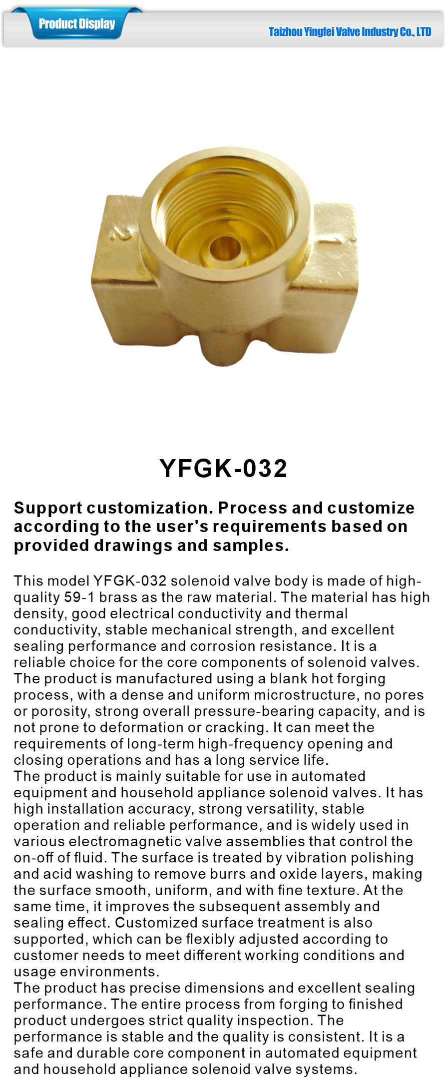 Solenoid Valve Body Corrosion Resistant