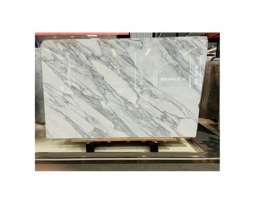 Natural Italian White Marble Slab for Luxury Hotel Decor & Interior Wall Design - 1-Year Warranty