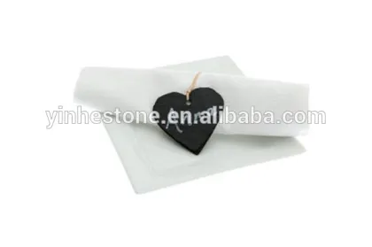 Newly designed eco-friendly slate wedding heart shape napkin rings durable wedding napkin rings