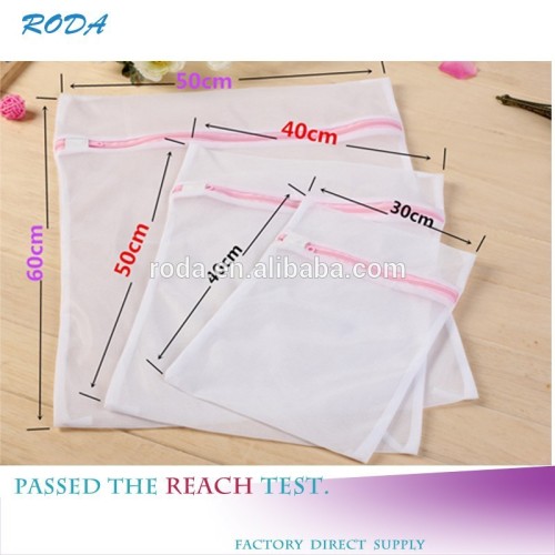 Foldable polyester washing bag with big hole