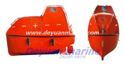 Totally enclosed FRP life boat and rescue boat