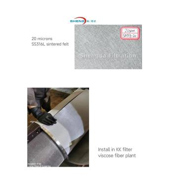 Sintered-bond Non-woven Metal Fibre Filter Media Material