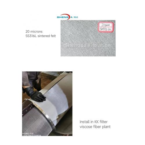 Sintered-bond Non-woven Metal Fibre Filter Media Material