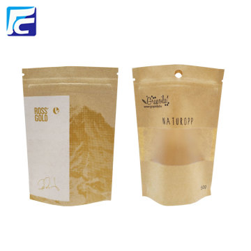 Seeds Package Craft Paper Transparent Zipper Bag