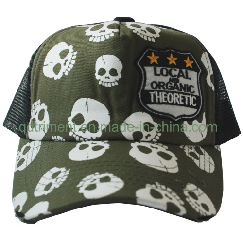 Screen Print Felt Applique Embroidery Leisure Trucker Hat (TM0069-1)