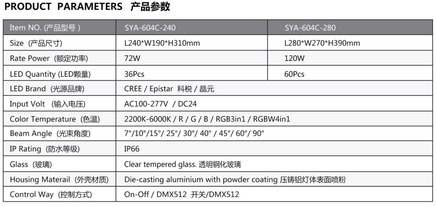 Floodlight die-cast aluminum housing