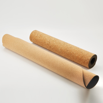 Natirèl kawotchou cork yoga mat siplemantè epè