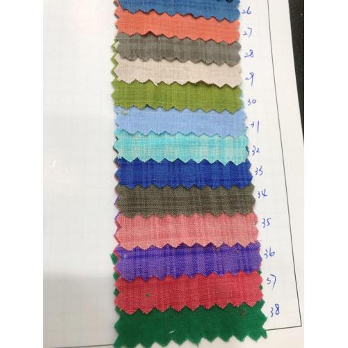 New Product 50%Cotton 50%Rayon Dark Plaid Slub Fabric