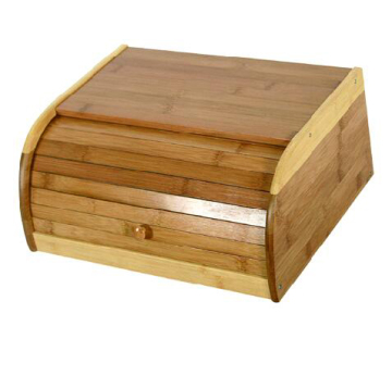 Bamboo rolltop bread bin food storage box
