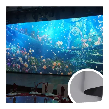5.1 Million Grey/Black Projection Screen Fabric - Super Flat Projection Material