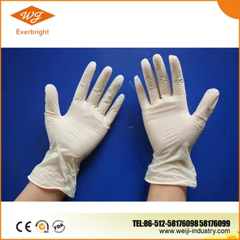 Skin color Powdered Latex gloves Malaysia manufacturer , medical gloves disposable