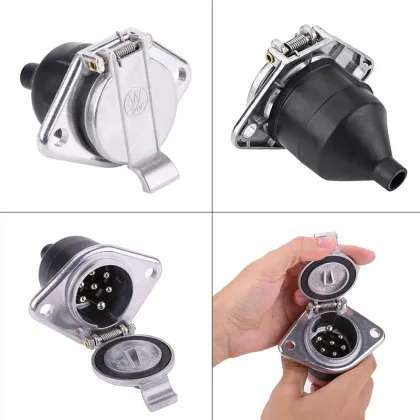 7 Way Plug 24V Trailer Plug Universal Wiring Connector Adapter Socket