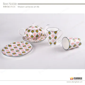 elegant hand painted Guangzhou porcelain coffee set