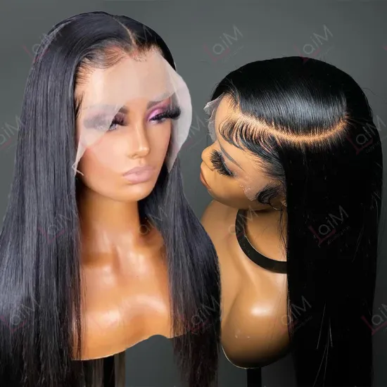 Raw Asian and Indian Human Hair Wigs: Glueless Lace Frontals