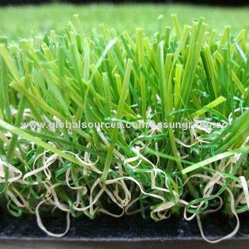 4-color landscaping artificial grass, made of normal PE + PP yarn