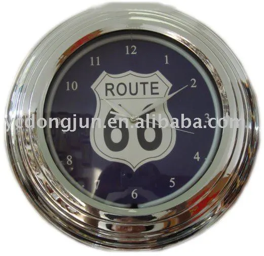 route 66 neon clock